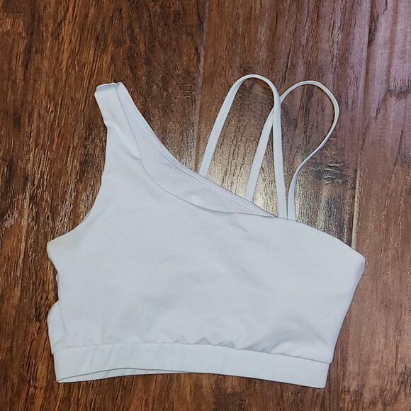 White asymmetrical workout padded bra - Picture 4 of 6